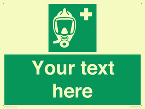 Custom sign safe condition Emergency escape breathing device